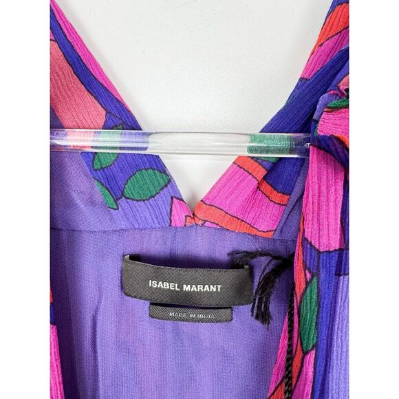 NEW NWT ISABEL MARANT Alsaw Printed Silk Maxi Dress 38 Us Size 6 Silk Floral - Picture 4 of 6